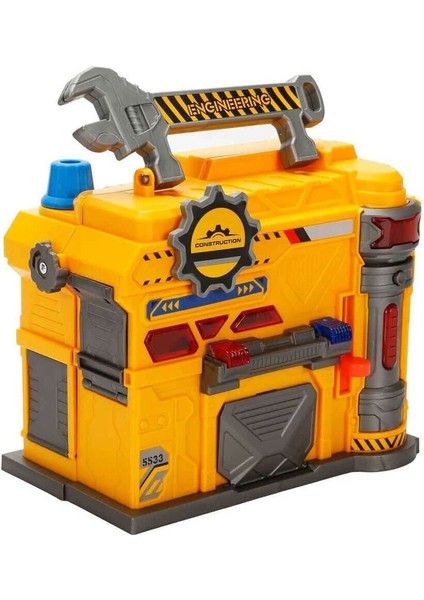 4539 Maxx Wheels Sesli ve Işıklı Garaj Seti Inşaat Garajı -Sunman