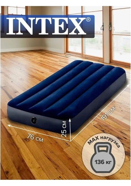 IKY64756 Intex Twin Dura-Beam Klasik Yatak 76CX191X25 cm