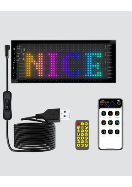 LED Matrix Piksel Panel Işığı – 5V Usb, Uygulama Kontrollü fırsatları