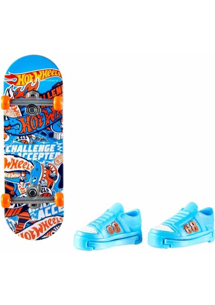 HGT46 Hot Wheels Skate Parmak Kaykay ve Ayakkabı Paketleri