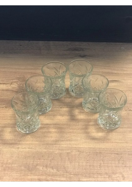 6 Lı Asya Kahve Yanı Su Bardağı Şeffaf Renk -70279 fiyatları