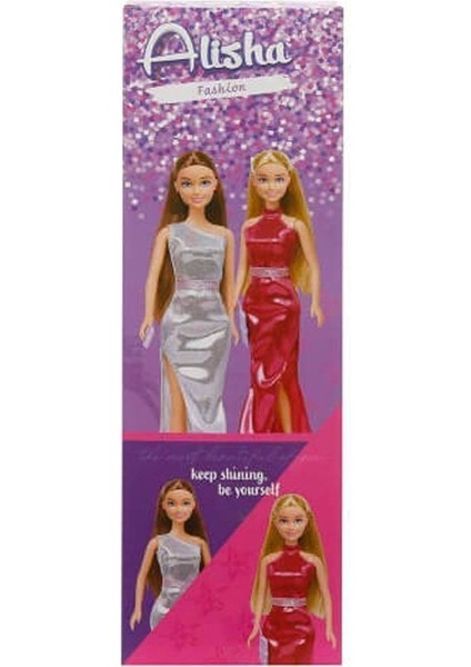 3394 Sun-Rst-Sıs-Minik Alisha Gece Elbiseli Bebek Set 2ASORTILI - Sunman