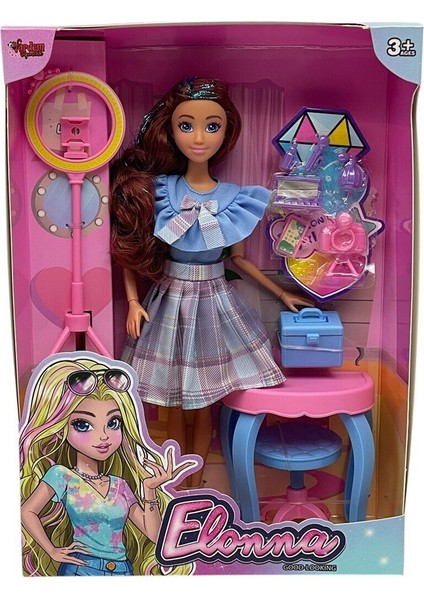 WG66956 -Vardem Kutulu Güzellik Masalı Çantalı Bebek Set 11,5 Inç