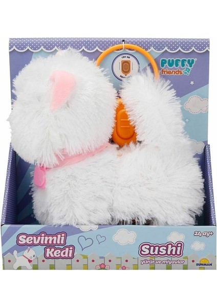 3377 Sevimli Kedi Sushi Sesli ve Hareketli -Sunman