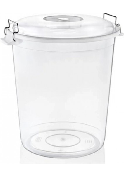 Bakliyat Kovası Şeffaf Kova 70LT Kulplu Kapaklı ROYALEKS-ASD174