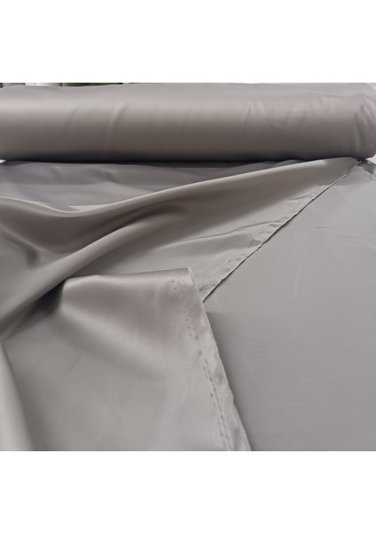 Düz Parlak Saten Fon Perde - Açık Gri - Pilesiz Düz Dikim - STN100 fiyatları