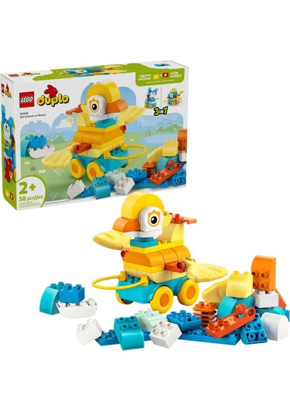 10448 LEGO Duplo 3'ü1 Arada Tekerlekli Hayvanlar 58 Parça +2 Yaş