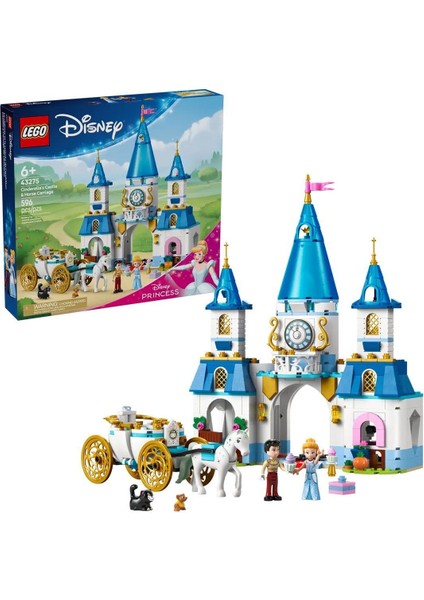 43275 LEGO Disney Prensesi Sindirella'nın Şatosu ve At Taşıyıcı 596 Parça +6 Yaş