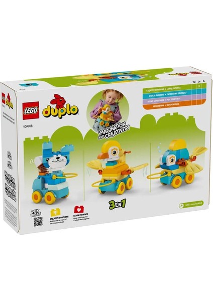 10448 LEGO Duplo 3'ü1 Arada Tekerlekli Hayvanlar 58 Parça +2 Yaş