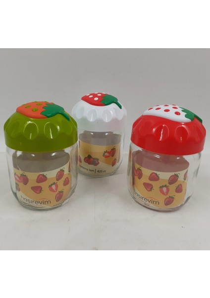 Çilek Desenli Kavanoz 1 Adet 425 cc ROYALEKS-CK425 fiyatları