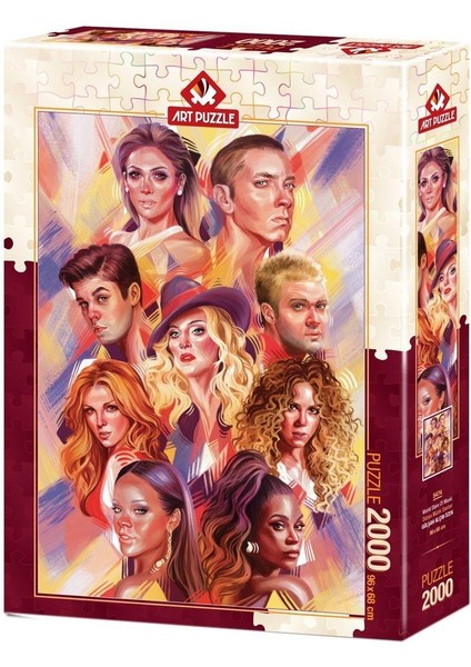 5474 Art Puzzle Dünya Müzik Starları 2000 Parça Puzzle