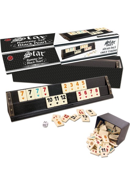 1010679 Star Siyah Inci Okey Takımı