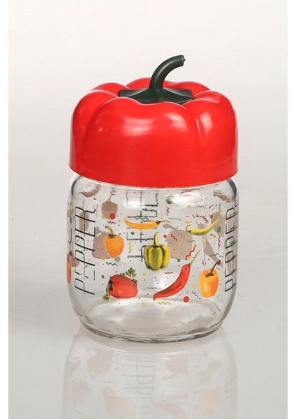 Biber Desenli Kavanoz 1000 cc ROYALEKS-BD1000