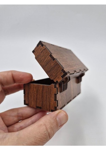 Ahşap Dekoratif Kutu Ceviz Desenli 9 cm x 5 cm x 5 cm indirimleri