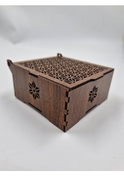 Ahşap Dekoratif Kutu 12 cm x 12 cm x 5,5 cm fiyatları