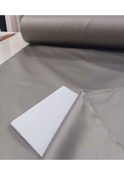 Düz Parlak Saten Fon Perde - Açık Gri - Pilesiz Düz Dikim - STN100 modelleri