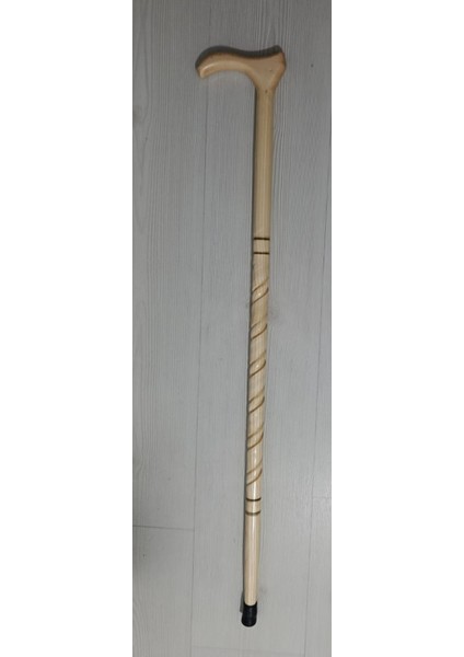 Ahşap Baston, Asa, Kıvrımlı Desenli, 90CM fiyatları