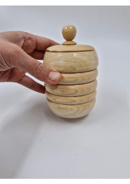 Ahşap Kavanoz 10 cm x 7 cm fırsatları