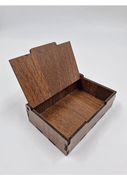 Ahşap Dekoratif Kutu 9 cm x 6 cm x 2,5 cm