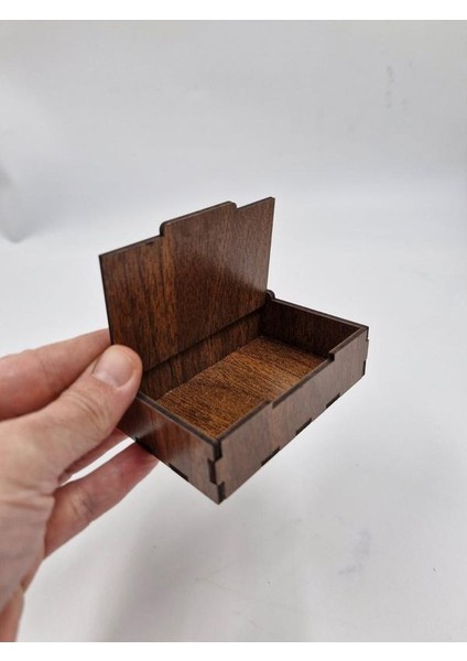 Ahşap Dekoratif Kutu 9 cm x 6 cm x 2,5 cm
