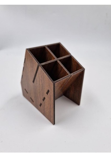 Ahşap Masaüstü Dört Gözlü Kalemlik Organizer modelleri