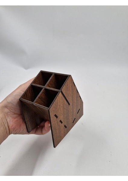 Ahşap Masaüstü Dört Gözlü Kalemlik Organizer fırsatları