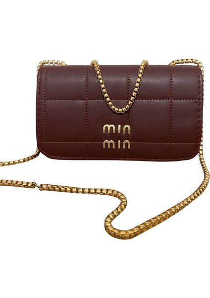 Kadın Gold Zincirli El ve Omuz Çanta