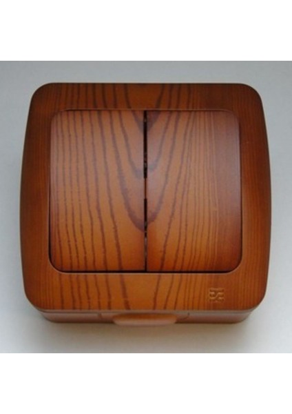 5 Adet Sıva Üstü Kiraz Ahşap Renkli Komütatör Ikili Anahtar Elbi / Alsu modelleri