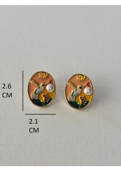 Vintage Inci Detaylı Kuş Motifli Kadın Küpe fiyatları