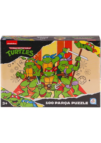 NK0050 Ninja Kaplumbağalar 100 Parça Puzzle -Laçokids