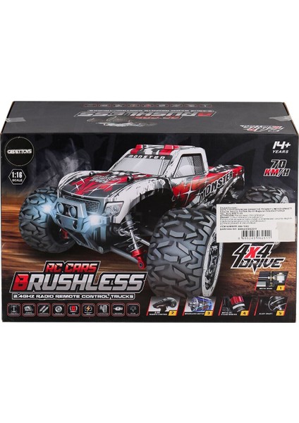 866-1602 Kumandalı 1:16 70 Km/h Brusless Araba 4x4 indirimleri
