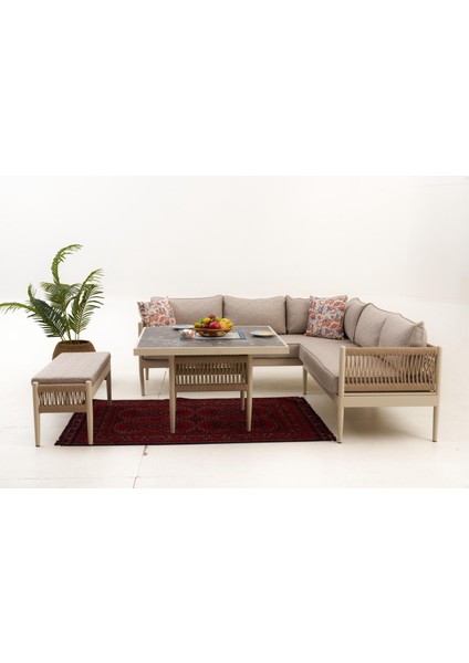 Nadide Bahçe Balkon Köşe Takımı ( Puf Dahil) fiyatları