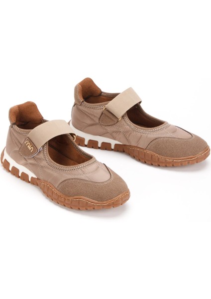Kadın Vizon Ortopedik Taban Cırtlı Babet Spor Ayakkabı modelleri