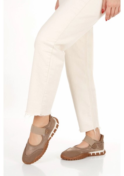 Kadın Vizon Ortopedik Taban Cırtlı Babet Spor Ayakkabı fırsatları