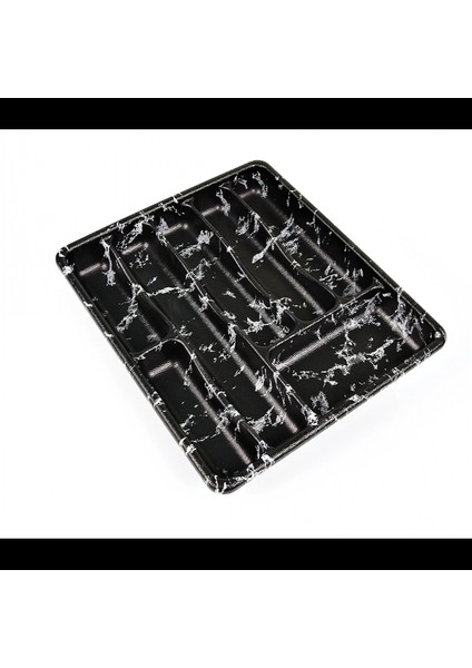 Küçük - Siyah - 7 Bölmeli Çekmece Içi Kaşıklık 36X32CM (4887)