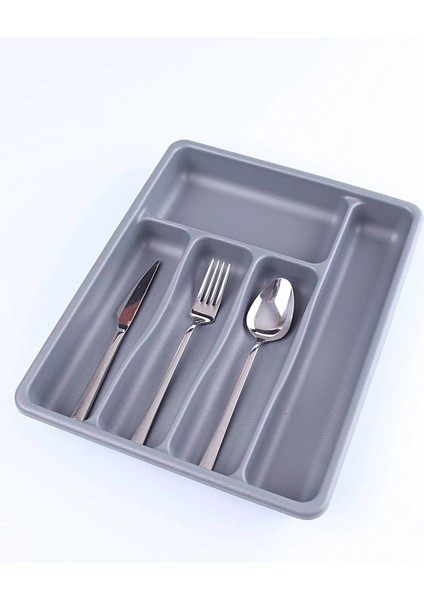 Gri - 5 Bölmeli Çekmece Içi Kaşıklık 36X29X5CM (4887)