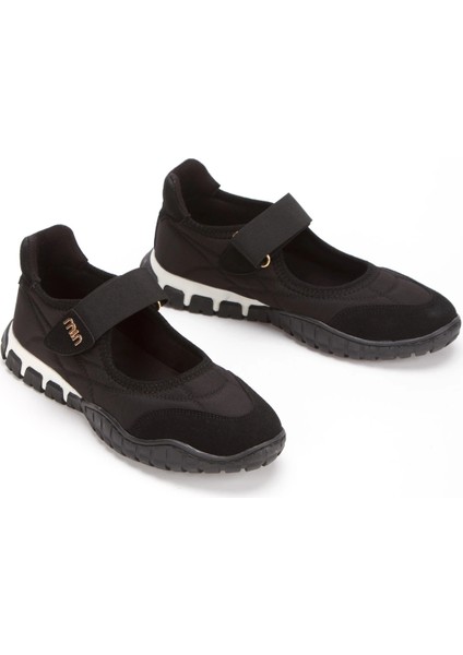 Kadın Siyah Ortopedik Taban Cırtlı Babet Spor Ayakkabı fırsatları