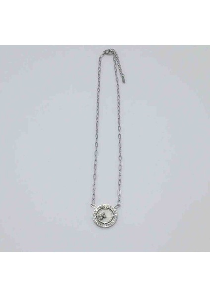 Çelik Silver Zirkon Taşlı Kolye fiyatları