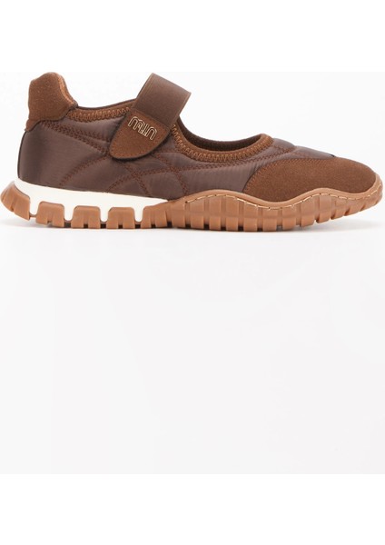 Kadın Kahverengi Ortopedik Taban Cırtlı Babet Spor Ayakkabı fiyatları