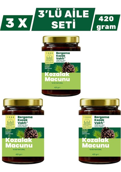 Bergama Vakfı Kozalak Macunu 3X420 gr Aile Seti