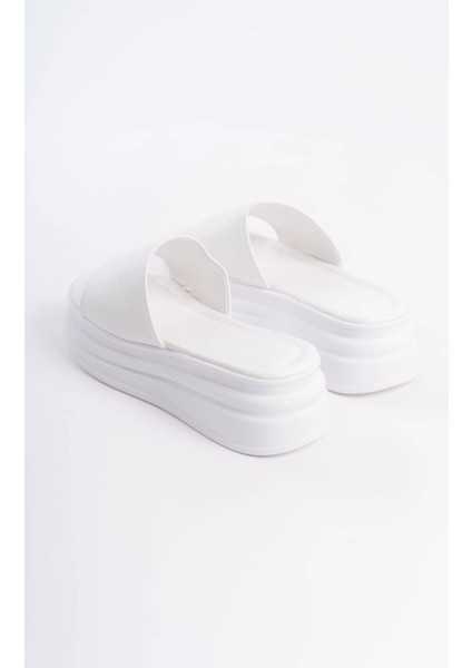 Alıce Düz Topuklu Kalın ve Ortopedik Taban Kadın Terlik Cbt - Beyaz indirimleri