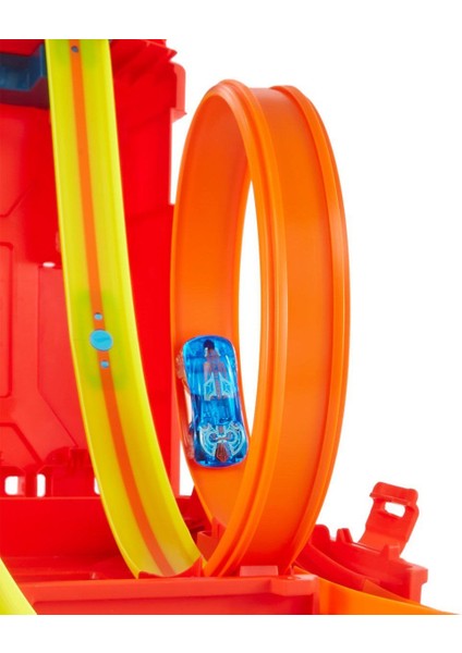 HDX78 Hw Track Builder Benzin Bidonu Akrobasi Seti, Hot Wheels Track Builder