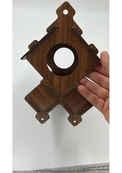 Ahşap Kuş Yuvası Evi Ceviz 20 cm x 15 cm x 22 cm fırsatları