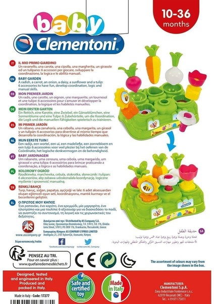 17277 Baby Clementoni - Renkli Bahçe 10-36 Ay indirimleri