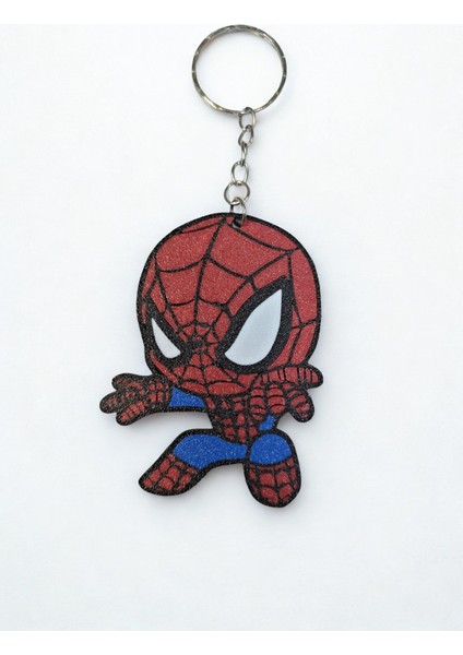3D Baskı Spiderman Figürlü Anahtarlık – Süper Kahraman Tarzı