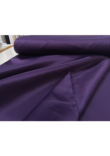 Düz Parlak Saten Fon Perde - Mor - Pilesiz Düz Dikim - STN108