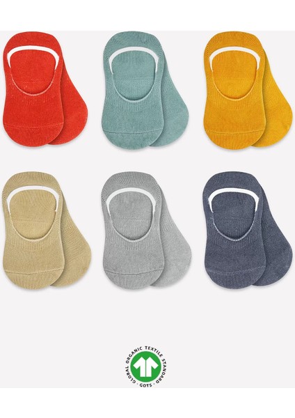 Bistyle 6'lı Mix Babet Çorap 30101 Kiremit
