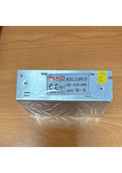 12 Volt 3 Amper Metal Kalın Kasa Adaptör