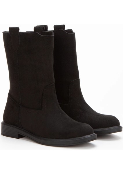 Kadın Siyah Süet Western Tarzı Çekme Bot fiyatları