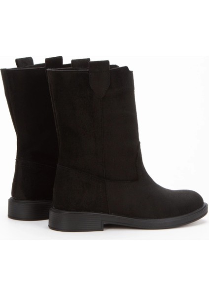 Kadın Siyah Süet Western Tarzı Çekme Bot modelleri